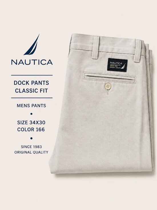 Nautica Other - NWT Nautica Rigger Classic Fit Pants Men’s 34x30 Khaki Double Pleat